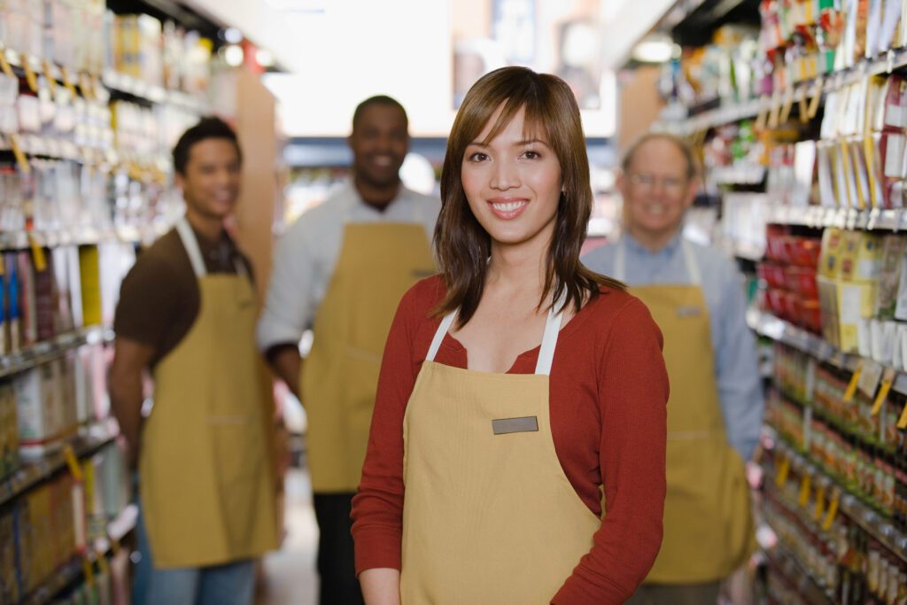 Portrait of sales assistant