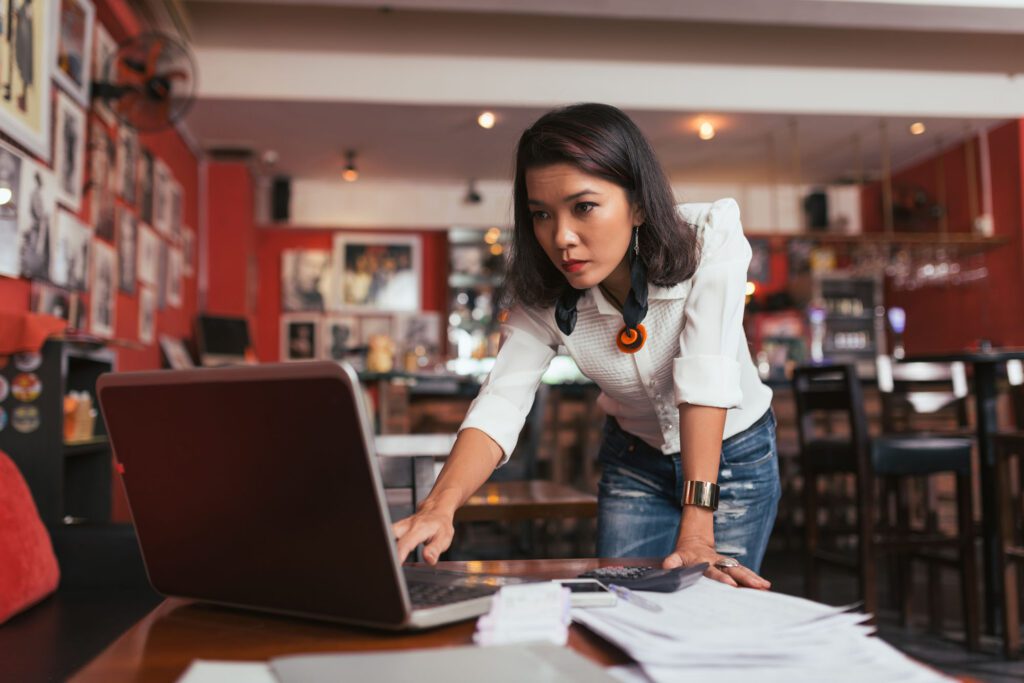 Concerned business woman